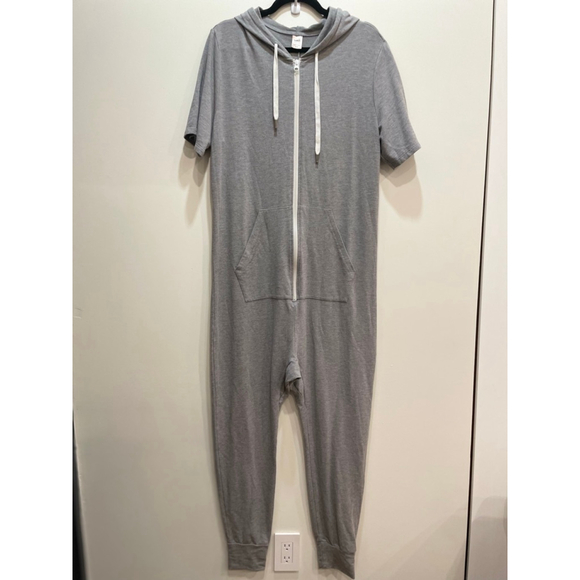 Smash + Tess Pants - Smash + Tess Jillian Harris Harris Hoofie Short Sleeve Hooded Jumpsuit M Zip
